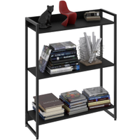 Estante Multiuso Para Escritório Industrial 03 Prateleiras Areta 104x80cm C01 Onix - Lyam Decor