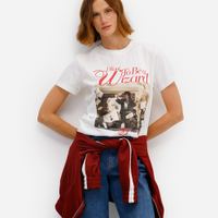 Camiseta feminina de algodão harry potter off white