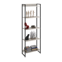 Estante Multiuso Para Escritório Industrial 05 Prateleiras Areta 186x60cm C01 Snow - Lyam Decor