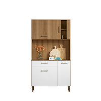 Kit Armário De Cozinha Compacta Branco Viena Plus Com 4 Portas e 1 Gaveta Vp