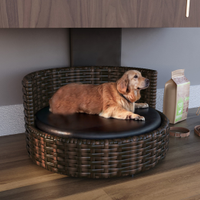 Sofá Caminha Pets Comfort Redonda Estofamento Impermeável - Junco Argila Mesclado