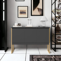 Buffet Industrial Bérgamo Preto Dourado