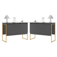 Jogo de Buffets Modernos Verona Preto Dourado