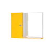 Armário Para Banheiro Com Espelho Cor Branco e Amarelo