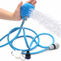 Ducha Massageadora Pet para Banho com Mangueira 2,50m Azul