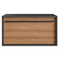 Gabinete Para Banheiro 01 Gaveta 80cm Mel Grafite PRODDY