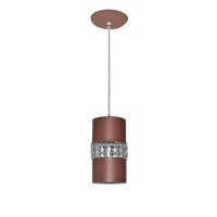 Lustre Pendente 9861 1 Lâmpada Soquete E27 Cobre