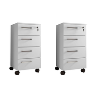 Conjunto com 2 Gaveteiros Paris 8 GV Branco