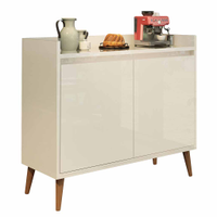 Balcão Buffet Retrô Delta 2 Portas Off White - MoveisAqui