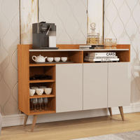Buffet Aparador 3 Portas Nichos Retro Elba Nature/Off White