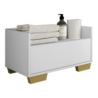 Gabinete Armário Banheiro 80cm Multimóveis V5001 Branco/Natural