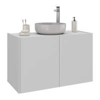 Gabinete de Banheiro 62,5cm Suspenso 2 Portas Multimóveis MP5044 Branco