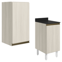 Armario Aereo Balcao 1 Porta 40cm MDF Kali Bianco Toq Bianco Toq Nicioli
