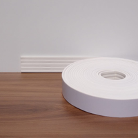 Rodapé Autocolante Flexível - Boiserie Roda Meio Moldura Eva - 7cm 10 Metros