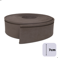 Rodapé Autocolante Flexível - Boiserie Roda Meio Moldura Eva - 7cm 10 Metros
