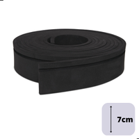 Rodapé Autocolante Flexível - Boiserie Roda Meio Moldura Eva - 7cm 10 Metros