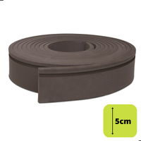 Rodapé Autocolante Flexível - Boiserie Roda Meio Moldura Eva - 5cm 5 Metros
