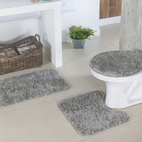 Kit Banheiro Classic Cinza 3 Peças - Oásis