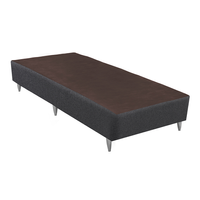 Base para Cama Box Solteiro Linen (23x88x188) Cinza
