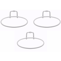 3 Suportes Aço Epóxi Para Vaso Médio De Flor Jardim Parede