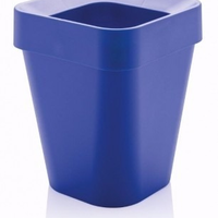 Cesto De Lixo Azul Com Aro Capacidade 10 L Polipropileno
