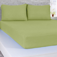 Jogo de Cama Solteiro Serena 3 pçs Malha 100% Algodão 88x188x23cm Verde