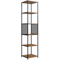 Estante 180 Cm Estilo Industrial Com Tela P1023 Preto Mell PP