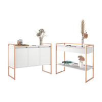 Conjunto Decorativo Aparador e Buffet 3 Portas Industrial