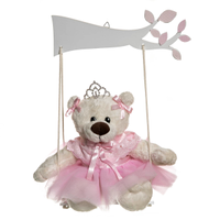 Balança Com Ursa Bailarina Rosa Quarto Bebê Infantil Menina