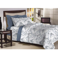 Edredon Dupla Face Solteiro 200 fios Top Confort Pixel 1 peça Textil Lar