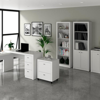 Conjunto Escritório Completo 5 Peças CJ2 Branco Tecno Mobili