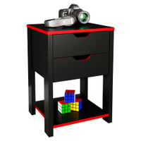 Gaveteiro Gamer 2 Gaveta ME4163 Preto Vermelho Tecno Mobili