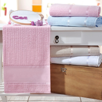 Toalha de Lavabo Ponto Russo Algodão 30x50