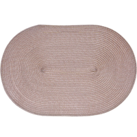 Kit 8 Americano Requinte Liso para Mesa Oval 30x45cm Taupe