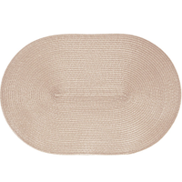Kit 6 Americano Requinte Liso para Mesa Oval 30x45cm Palha