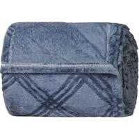 Manta Queen Brushed New Microfibra Flannel 100% Poliéster 220x230 Azul Cobalt