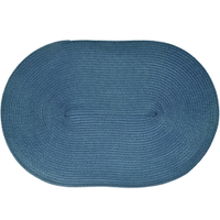 Kit 2 Americano Requinte Liso para Mesa Oval 30x45cm Navy