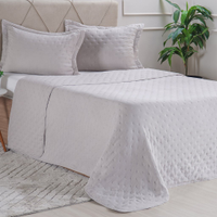 Kit Cobre Leito Queen Miraggio Ultra Soft com Porta Travesseiro Cinza Elefante