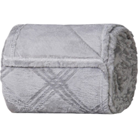Manta King Brushed New Microfibra Flannel 100% Poliéster 230x260 Platina