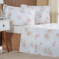 Jogo de Cama King 4 Pçs 200 Fios 100% Algodão 193x203x40cm Classique