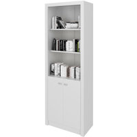 Estante Armário Alta Livreiro Multiuso Office 2 Portas Branco