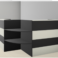 Balcão Recepção Web15 1,50 x 1,50 x 1,10 - Cinza / Preto