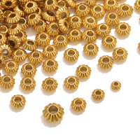 10pcs Stainless Steel Siilcone Beads Lentil Loose Spaced Bead for Jewelry Making DIY Beaded Bracelets Necklace Keychain Bead