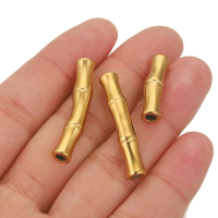 5pcs Stainless Steel Connector Curved Slub Tube for Jewelry Making Gold Color Straight Beads Bracelet Necklace Jewelry Finding