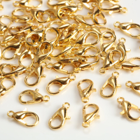 Keychain Connectors 20-160pcs Zinc Alloy Lobster Clasps Gold Silver Color Metal Hooks for DIY Bag Charms Jewelry Making Supplies