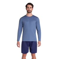 Camiseta Essential Manga Longa Olympikus G Azul