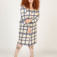 Cardigan Alongado Manga Longa Xadrez London