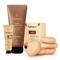 Combo Instance Karité: Sabonete em Barra 85g + Hidratante Corporal 200ml + Hidratante Mãos 30g