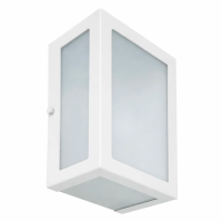 Arandela Retangular Aluminio Vidro Ip54 Verti - BRANCO