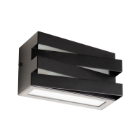 Arandela Aluminio Retangular Ip54 Trama - PRETO